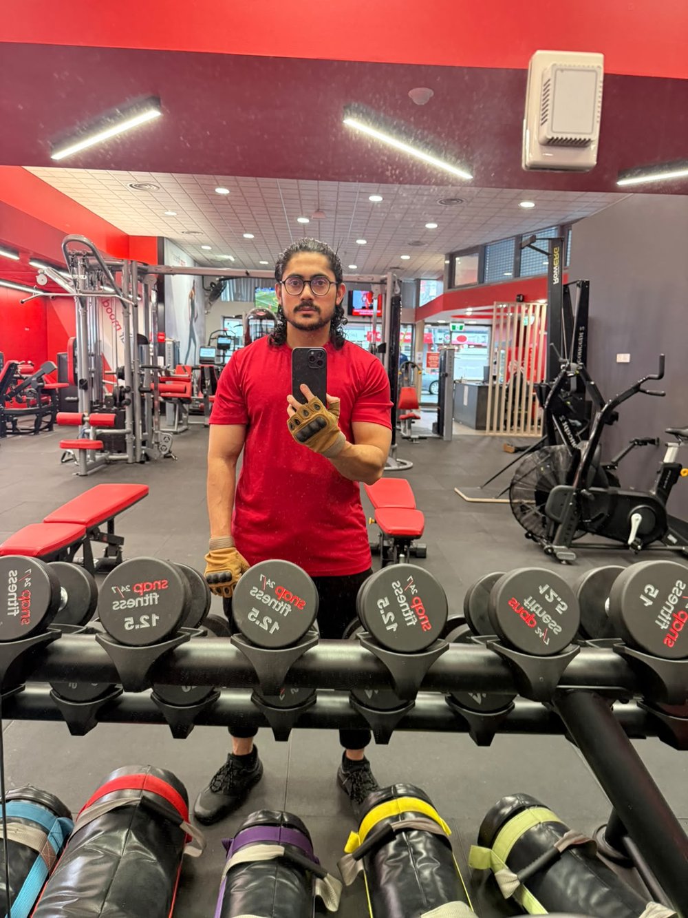 Ahmed Al Rafsan training at the gym